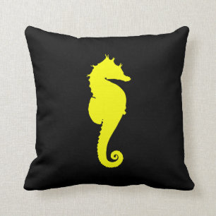 Coussin Hippocampe jaune