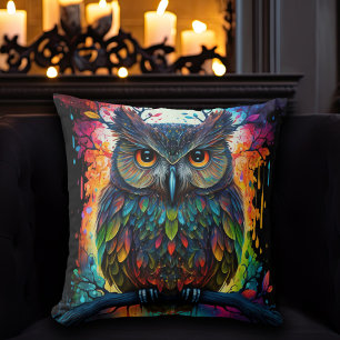 Coussin Hippy Owl, Imaginaire psychédélique