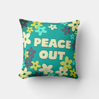 Coussin Hippy Super Floral Peace Out 