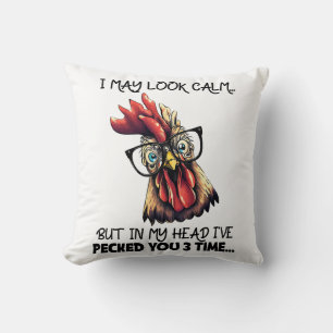 Coussin Hipster Rooster Drôle Dire