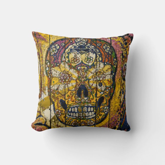 Coussin Hipster SKULL os crânes de sucre (Recto)