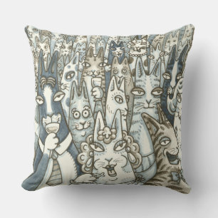 Coussin Hiss N'Fitz CAT PARTY THROW PILLOW