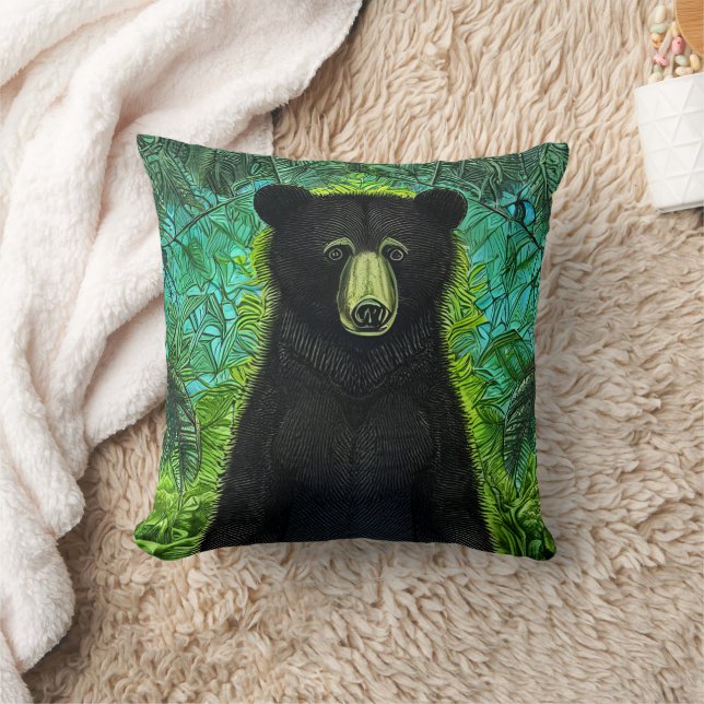 Coussin Histoire amusante Petit ours noir (Couverture)