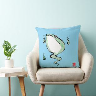 Coussin Histoire antique de la grenouille grincheuse crapa
