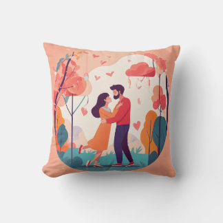 Coussin "Histoire d'amour romantique"