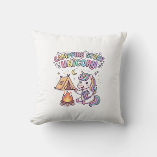 Coussin Histoire de feu de camp licorne Licorne charmante