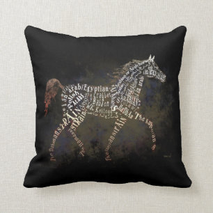Coussin Histoire du carreau Arabe de cheval