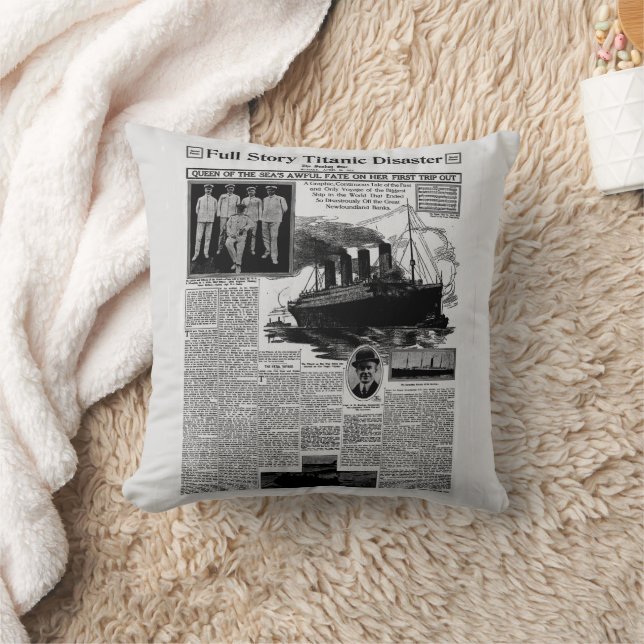 Coussin Histoire vintage Titanic (Couverture)