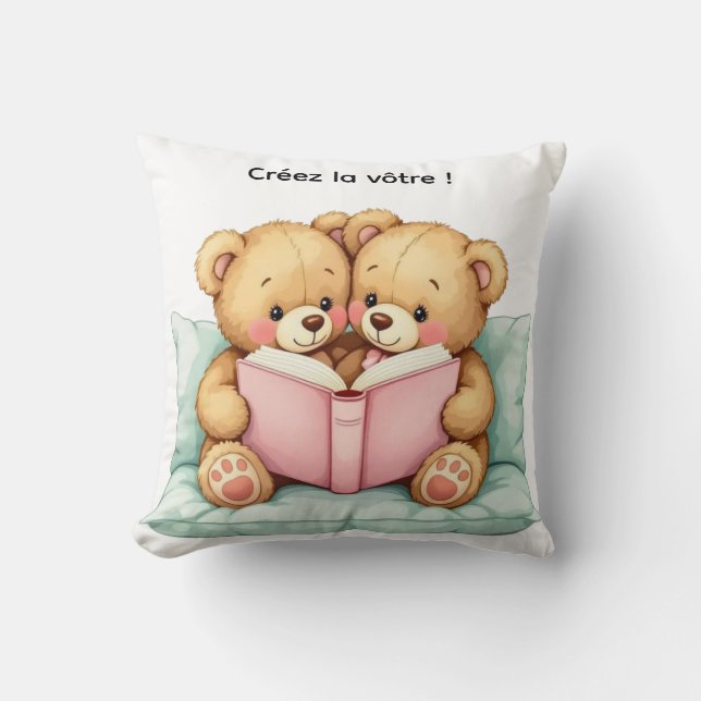 Coussin Histoires et câlins (Recto)