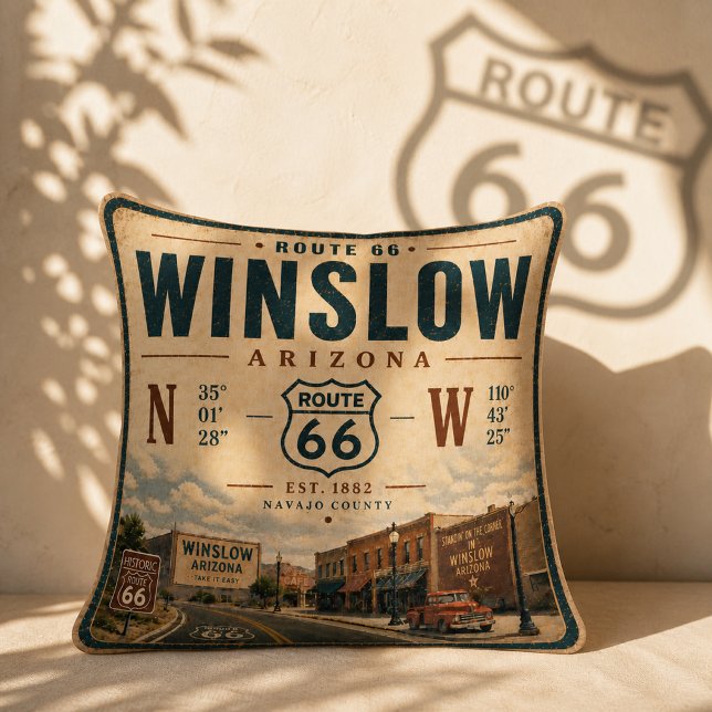 Coussin Historique Route 66 Winslow Confort (Créateur téléchargé)