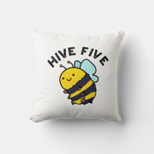Coussin Hive Cinq Funky High Cinq Bee Pun