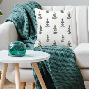 Coussin Hiver branché   Motif d'arbre de Noël