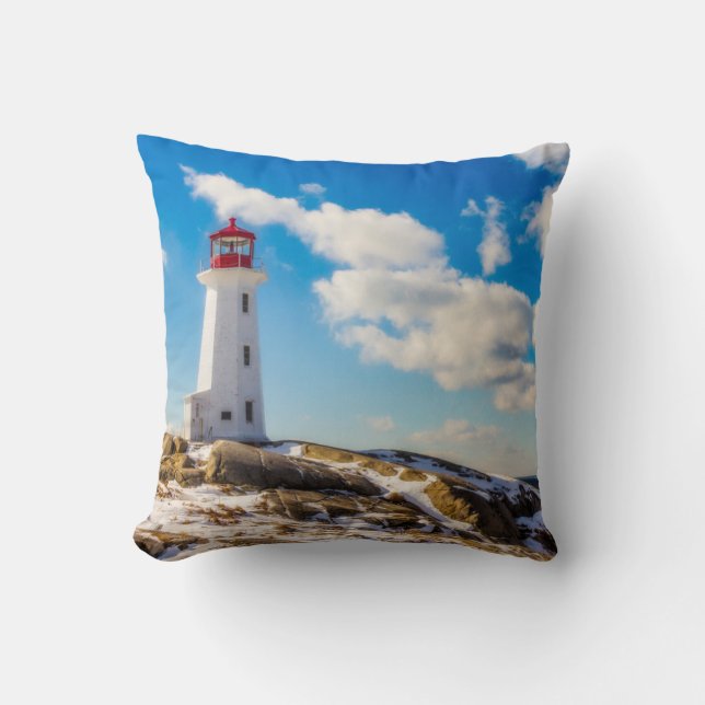 Coussin Hiver du phare | en crique de Peggy, la (Recto)