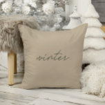 Coussin Hiver ・ Élégant minimaliste Noël<br><div class="desc">Le design présente une police manuscrite et un design minimaliste moderne. Voir le lien de collection sur cette page pour voir tous les éléments correspondants dans ce magnifique design ou voir la collection ici : https://bit.ly/3Be0KHr</div>