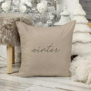 Coussin Hiver ・ Élégant minimaliste Noël