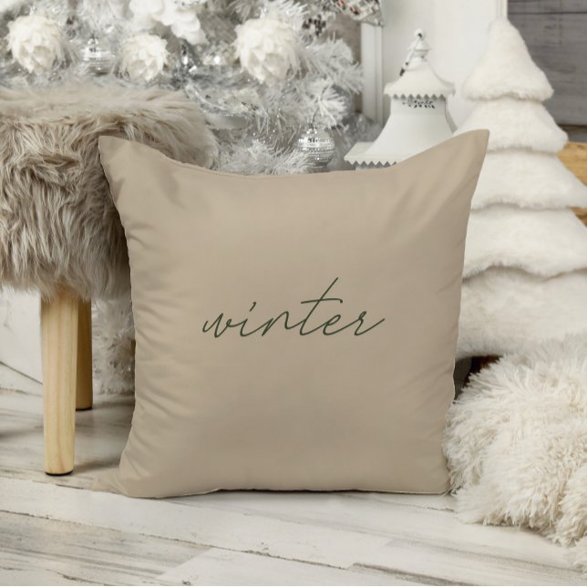 Coussin Hiver ・ Élégant minimaliste Noël (Créateur téléchargé)