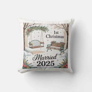 Coussin Hiver Fantaisiste à Park Notre Premier Noël de Mar
