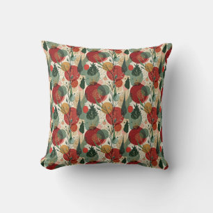 Coussin Hiver / Noël Art Abstrait Carrelé