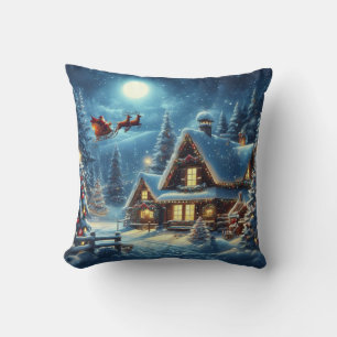 Coussin Hiver/Père Noël/Noël/Neige