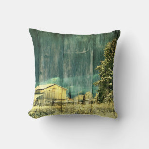 Coussin hiver rustique à feuillage persistant vieux cabine