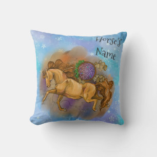 Coussin Hiver Snowflake Horse Dreamcatcher