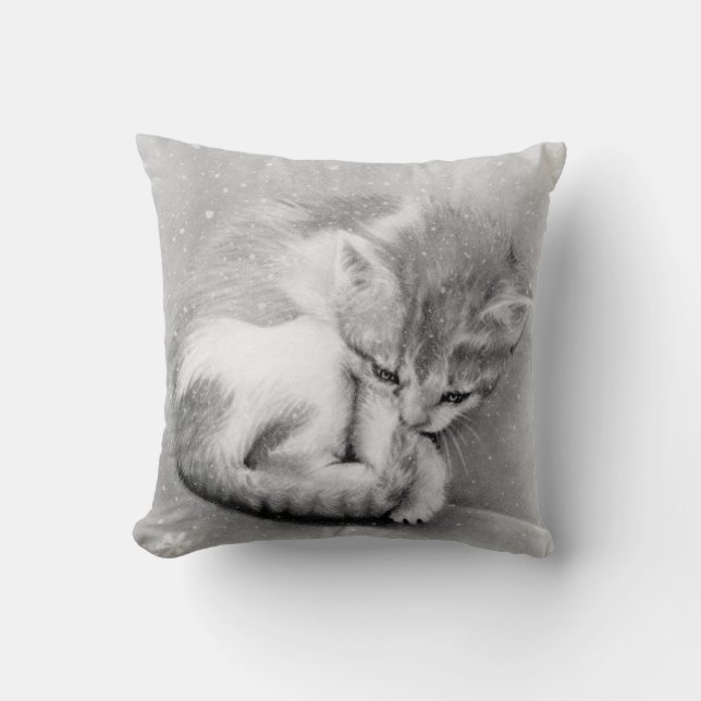 Coussin hivernal morne de minou (Recto)
