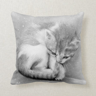 Coussin hivernal morne de minou