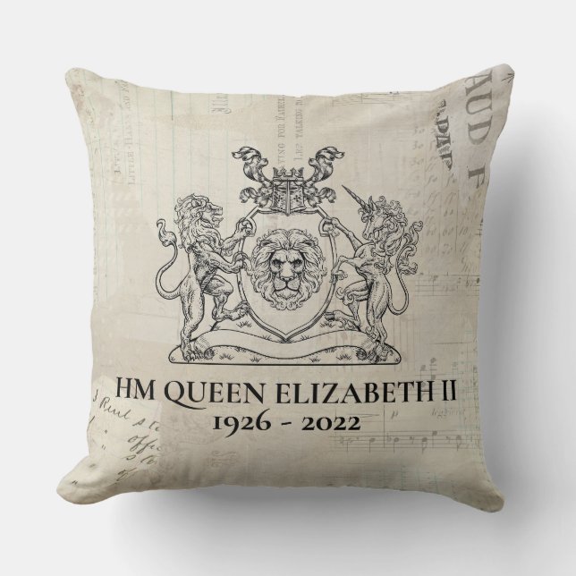 Coussin HM Queen Elizabeth II 1926-2022 Pillow (Recto)