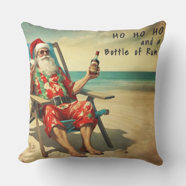 Coussin Ho Ho Ho et rhum - (Recto)