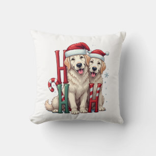 Coussin Ho Ho Ho Grand Pyrenees Amoureux des Chiens Noël S