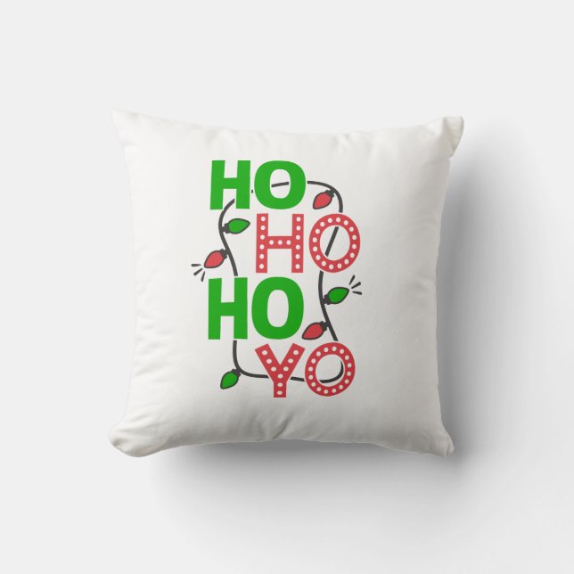 Coussin Ho Ho Ho Joyeux Noël (Recto)