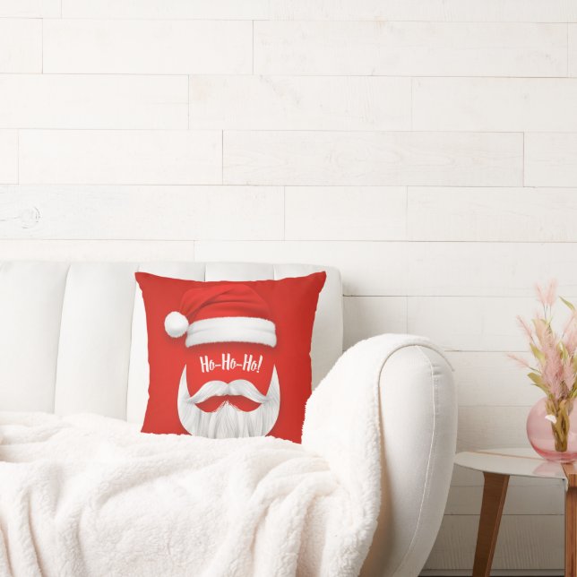 Coussin Ho Ho Ho Santa Hat et la barbe (Canapé)