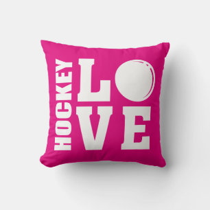 Coussin Hockey amour rose