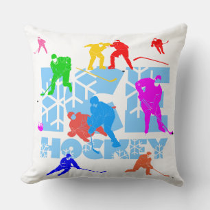 Coussin Hockey sur glace drôle élégant