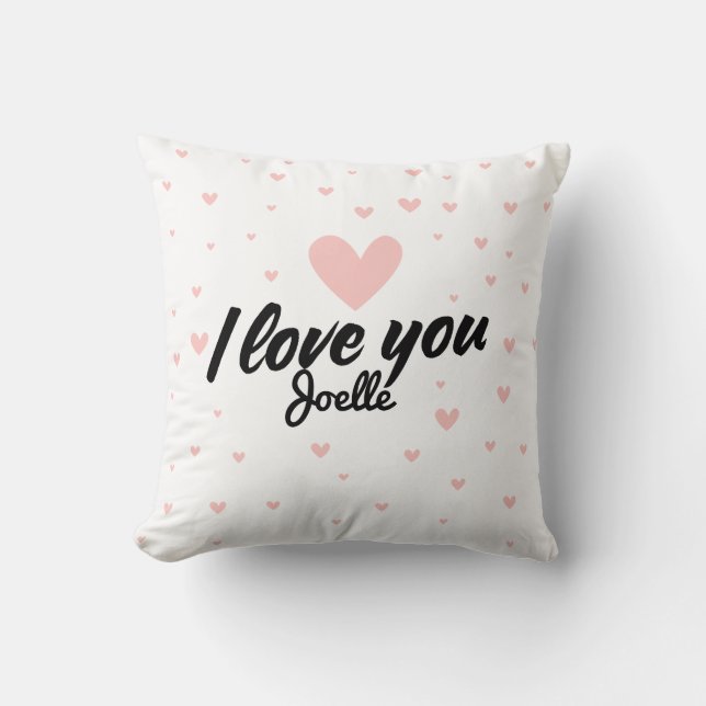 Coussin Hocus love I love You  (Recto)