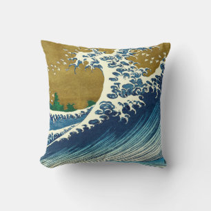 Coussin Hokusai Big Wave Japon Art japonais