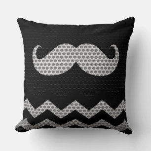 Coussin Hole Moustache Chevron