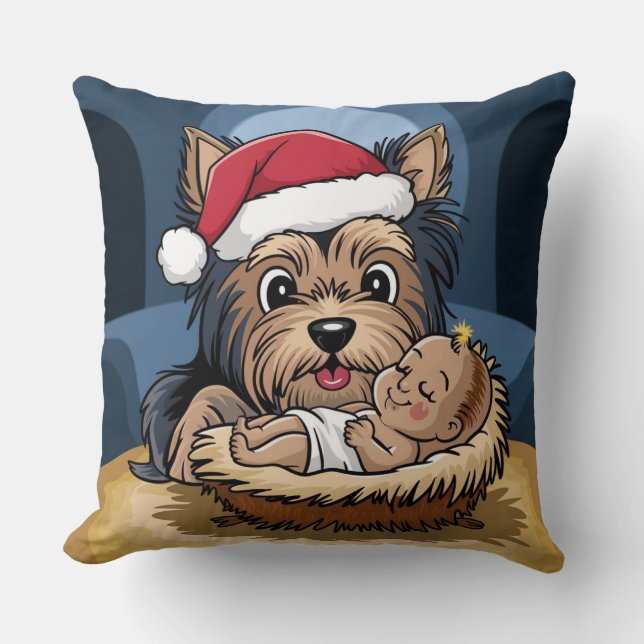 Coussin Holly enfant adoré par yorkshire Terrier (Recto)