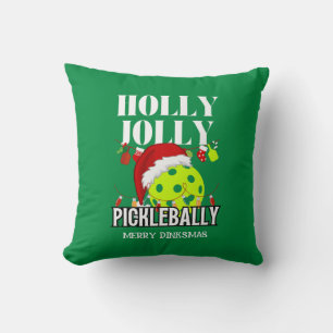 Coussin HOLLY JOLLY PICKLEBALLY Christmas Green