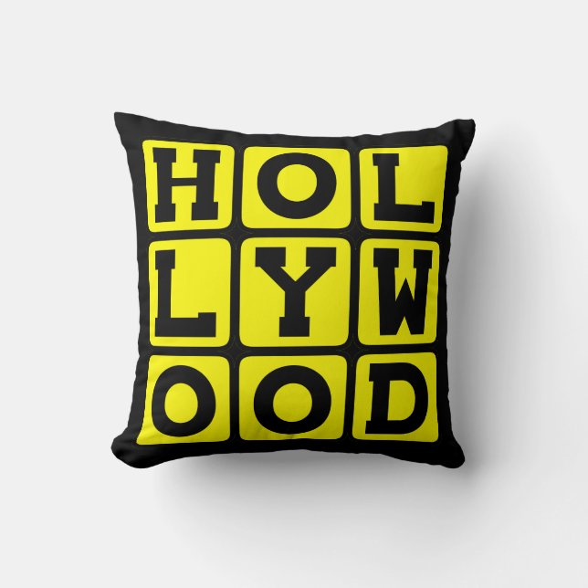 Coussin Hollywood, Tinseltown Californie (Recto)