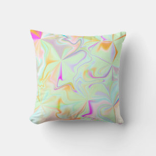 Coussin Hologramme Abstrait Faux Motif coloré