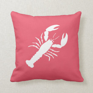 Coussin Homard rose nautique bilatéral