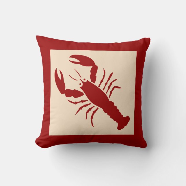 Coussin Homard rouge (Recto)