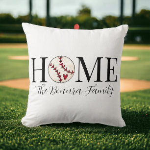 Coussin Home Baseball Nom de famille