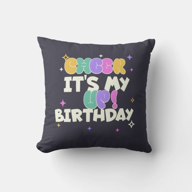 COUSSIN HOME DECOR BIRTHDAY CHEER UP THROW PILLOW  (Recto)