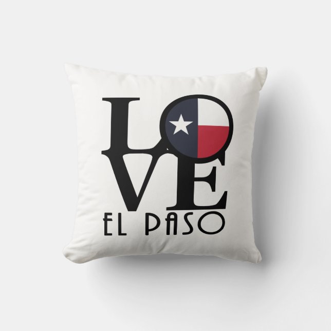 Coussin HOME / LOVE El Paso Texas (Recto)