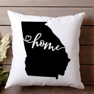 Coussin Home State Outline Heart Georgia