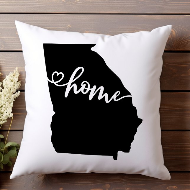 Coussin Home State Outline Heart Georgia (Créateur téléchargé)