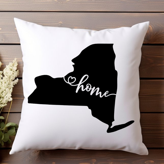 Coussin Home State Outline Heart New York (Créateur téléchargé)