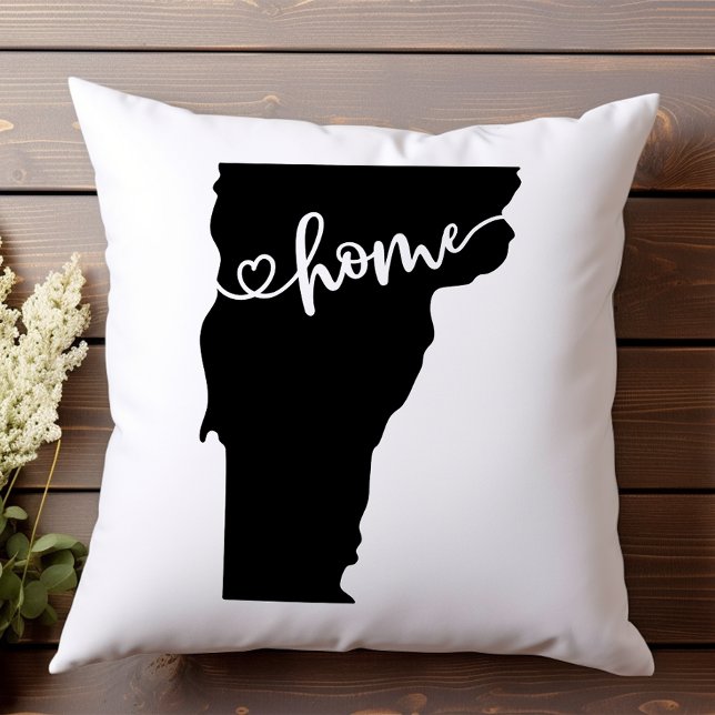 Coussin Home State Outline Heart Vermont (Créateur téléchargé)